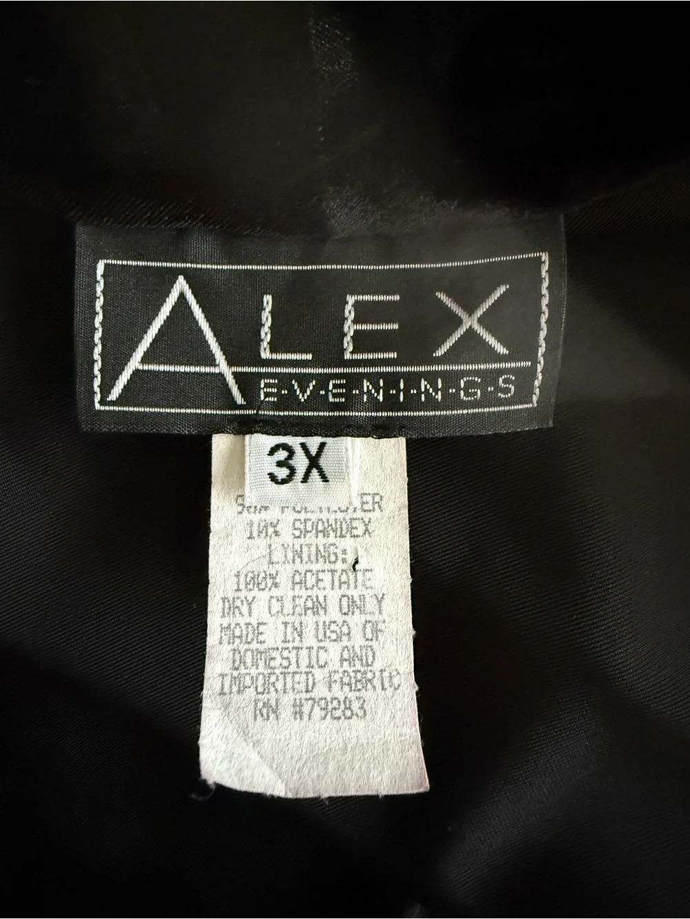 Alex Evenings Black Velvet Open Front Cardigan Women's 3X Minimalist Formal USA